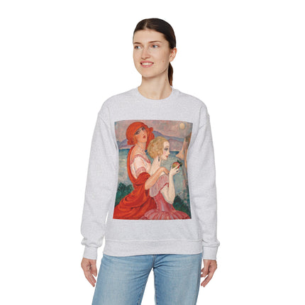 Sur la Route d'Anacapri by Gerda Wegener Heavy Blend™ Crewneck Sweatshirt
