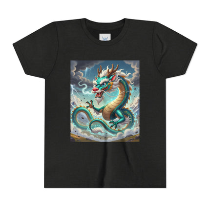Tibetan Dragon in Battle Youth Short Sleeve Tee