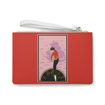 Woman Waiting for her Beloved at 1:59 by Kobayashi Kaichi Clutch Bag