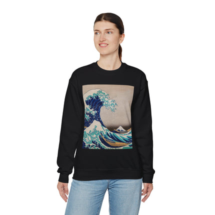 The Great Wave off Kanagawa by Katsushika Hokusai Heavy Blend™ Crewneck Sweatshirt