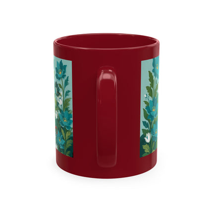 🐉🌿 The Lady & The Garden Dragon Ceramic Mug – Art Deco Botanical Whimsy