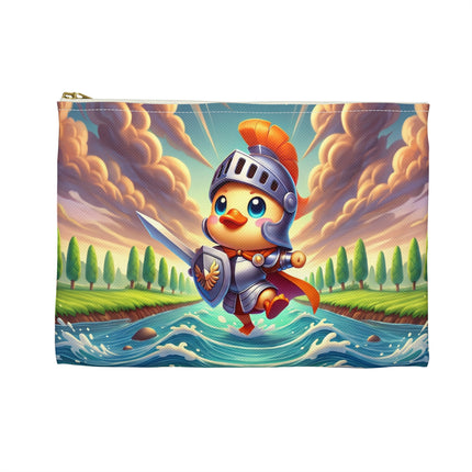 The Valiant Duck Flat Pouch – Courageous Charge & Playful Heroism