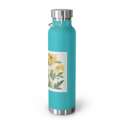 Clerodendrum & Rudbeckia by Tanigami Kônan Copper Vacuum Insulated Bottle, 22oz