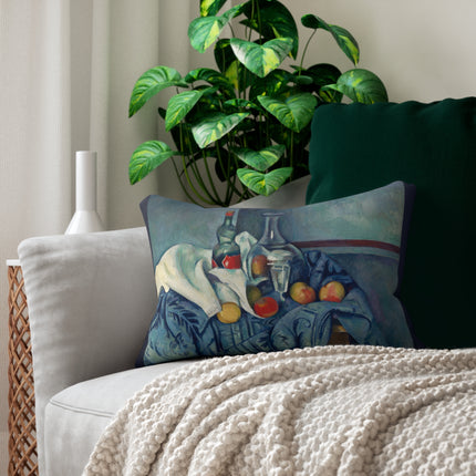 The Peppermint Bottle by Paul Cézanne Spun Polyester Lumbar Pillow