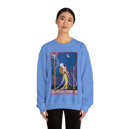 Smoke and Secrets: A Glamorous Encounter in Prohibition Era Heavy Blend™ Crewneck Sweatshirt