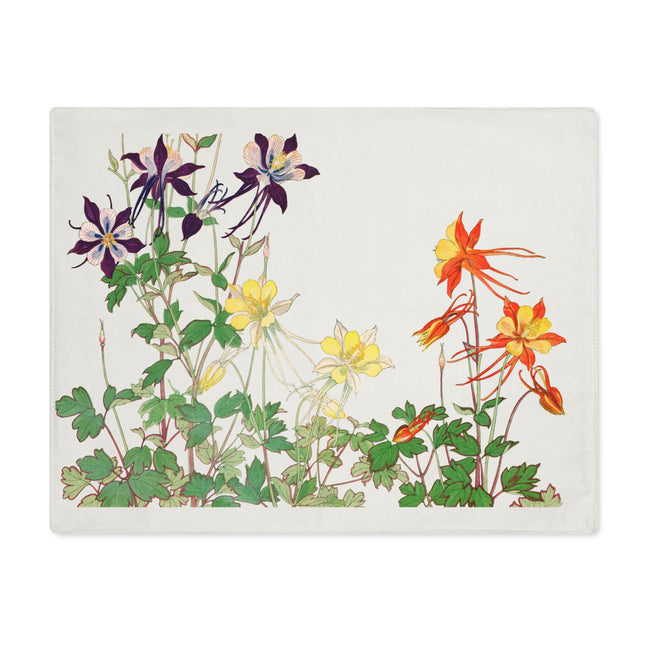 Aquilegia Flower by Tanigami Kônan Placemat, 1pc