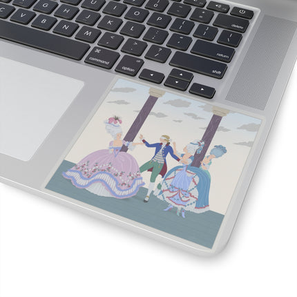 🎭🌸 Blindman’s Bluff Kiss-Cut Stickers – Rococo Courtship Whimsy