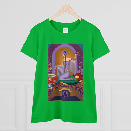 February & Amethyst (from the Gem Series) by Sofia Chiostri Women's Midweight Cotton Tee