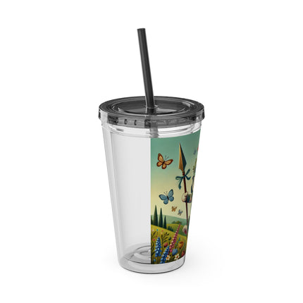 Rabbit Gladiator Sunsplash Tumbler with Straw, 16oz