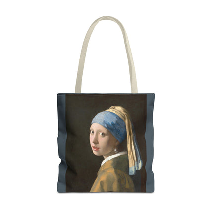 Girl with a Pearl Earring by Johannes Vermeer Tote Bag (AOP)