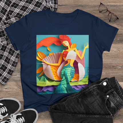Charming Mermaid Women's Midweight Cotton Tee