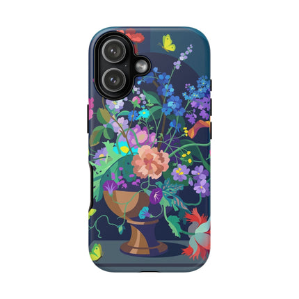 Midnight Floral Reverie Phone Case – Vibrant Bloom & Enchanted Beauty
