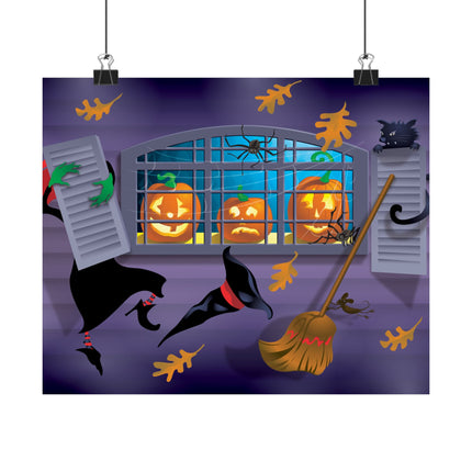 Whimsical Halloween Mischief Matte Horizontal Posters