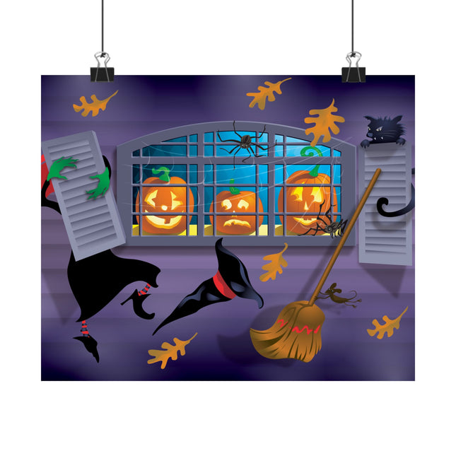 Whimsical Halloween Mischief Matte Horizontal Posters