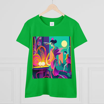 Dance of the Skeleton Ballerinas Women's Midweight Cotton Tee