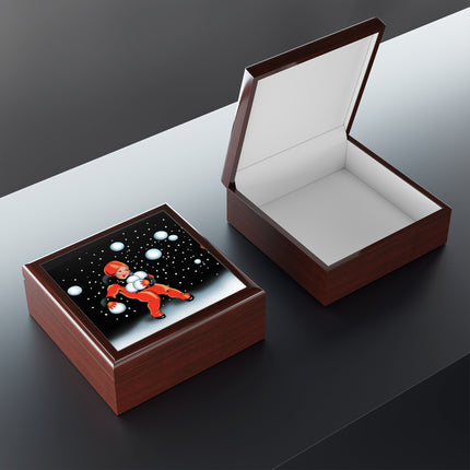 Festive Snowball Jewelry Box