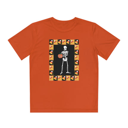 Candy Corn Skeleton Youth Competitor Tee