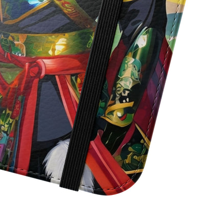 🐕⚔️ Cyberpunk Samurai Dog Flip Case – Futuristic Honor & Kitsune Spirit