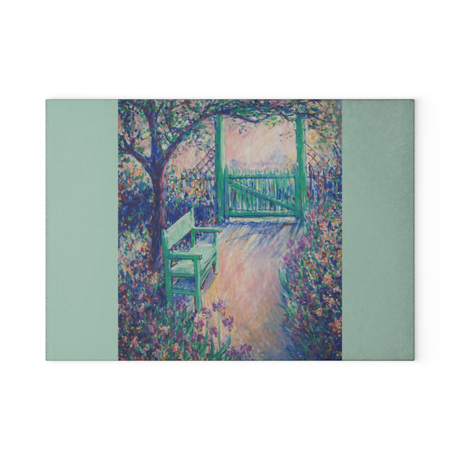 The Artist’s Garden Glass Cutting Board