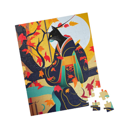 Black Cat in Kimono Puzzle (110, 252, 520, 1014-piece)