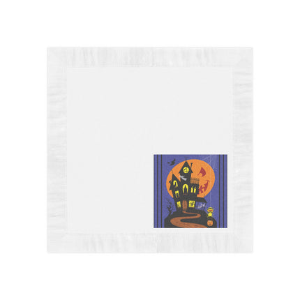 Halloween Night at the Haunted House White Coined Napkins
