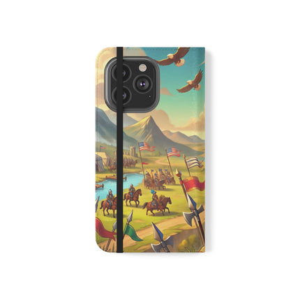 🦅⚔️ Watchful Guardian Flip Case – Courage, Leadership & Noble Adventure