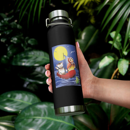 Embarking on a Moonlit Journey Copper Vacuum Insulated Bottle, 22oz