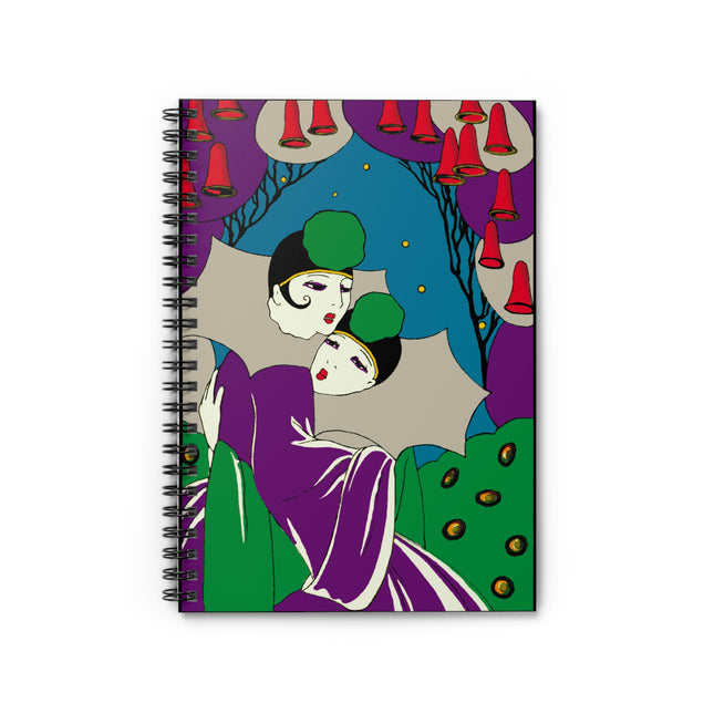 Two Pierrots Spiral Notebook - Ruled Line