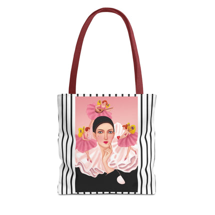 Pierrot & Fairies Dressed in Pink by Sofia Chiostri Tote Bag