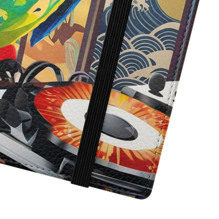 🎧🦜 Parrot DJ Flip Case – Neon Beats & Cyber Groove