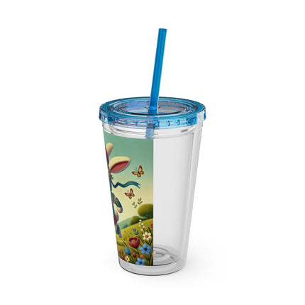 Rabbit Gladiator Sunsplash Tumbler with Straw, 16oz