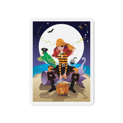 Moonlit Pirate Halloween Die-Cut Magnets (5 Sizes)