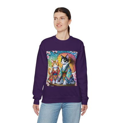 Kimono Kitties Unisex Heavy Blend™ Crewneck Sweatshirt