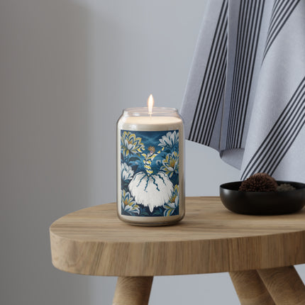 🌼💙 The Lady Of The Moonlit Daisy Garden Scented Soy Candle – Art Deco Floral Fantasy