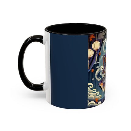 Skeleton Kabuki Performer Colorful Mugs (11oz, 15oz)