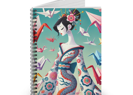 Origami Crane Spiral Notebook — Ruled Line