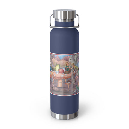A Fairy's Whimsical Tea Party Copper Vacuum Insulated Bottle, 22 oz