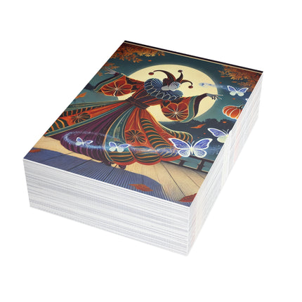 Court Magician with Ghost Butterflies Postcards (envelopes included) - Bundles of 10, 30, 50 Pieces