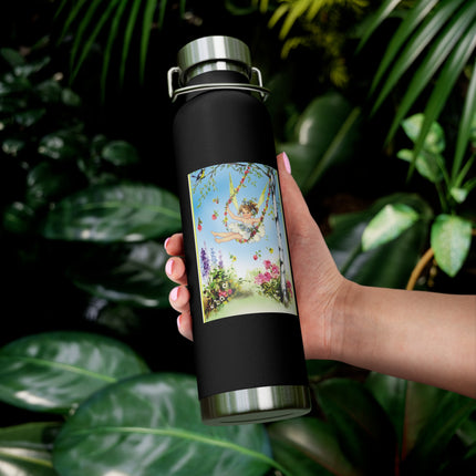 Spring Fairy's Floral Swing Copper Vacuum Insulated Bottle, 22 oz