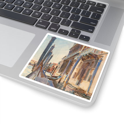 Gondola Moorings on the Grand Canal by John Singer Sargent Kiss-Cut Stickers (4 Sizes)