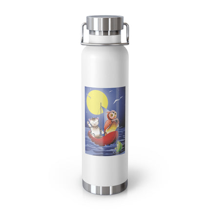 Embarking on a Moonlit Journey Copper Vacuum Insulated Bottle, 22oz
