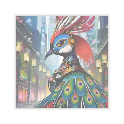 Techno Plumes Kiss-Cut Stickers (4 Sizes)