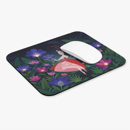 🌙🌺 The Lady Of The Midnight Garden Mouse Pad – Art Deco Floral Fantasy