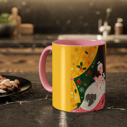 💌🎄 The Christmas Letter Of Holly House Colorful Mug – Whimsical Art Deco Holiday Charm