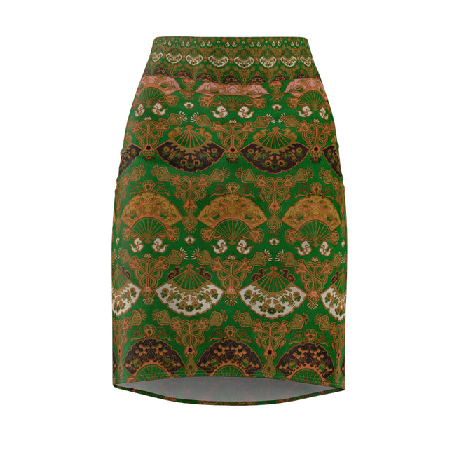 Japanese Fan Pattern by G.A. Audsley Women's Pencil Skirt (AOP)