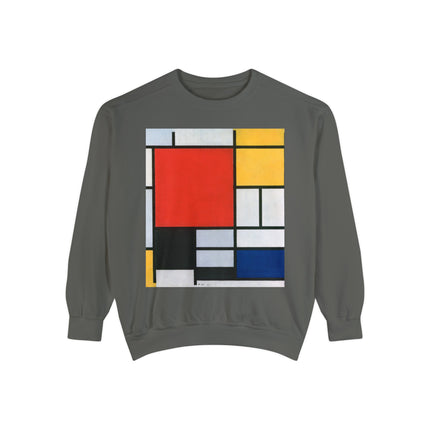 Composition with Red, Yellow, Blue, and Black by Piet Mondrian Garment-Dyed Sweatshirt