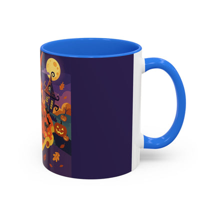 🐈‍⬛🎃 The Black Cat Witch Of Pumpkin Manor Colorful Mug – Whimsical Halloween Charm