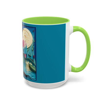 Ethereal Moonlit Lake Colorful Mugs (11oz, 15oz)