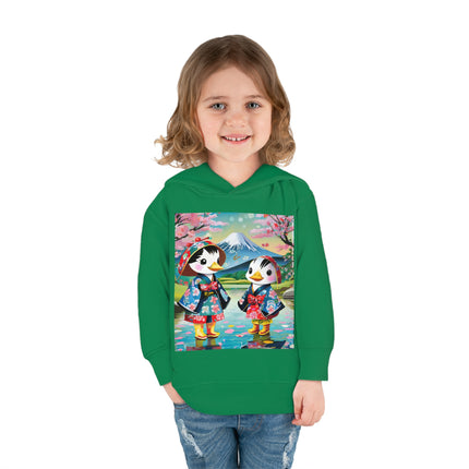 Rainy Day Ducks Toddler Pullover Fleece Hoodie