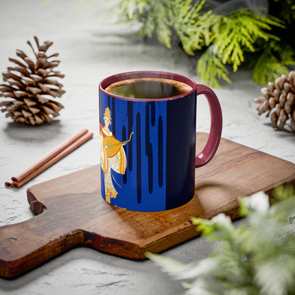 Celestial Melody Colorful Mug (11oz, 15oz) – Musical Grace, Starlit Beauty & Art Deco Elegance